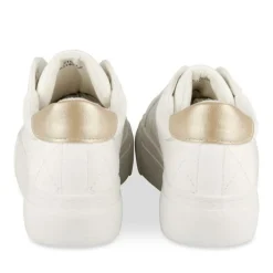 Baskets BLANC Femme Motif Uni Lacets