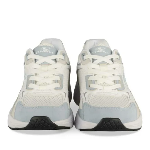 Baskets BLANC Femme Motif Uni Lacets
