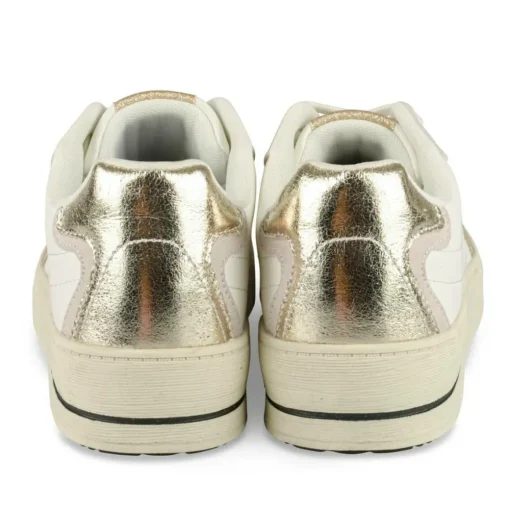 Baskets BLANC Femme Motif Iridescent Lacets