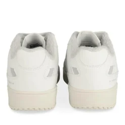 Baskets BLANC Femme Motif Uni Lacets