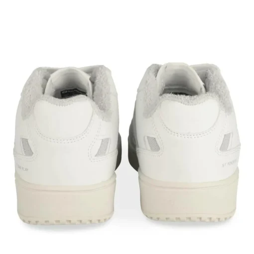 Baskets BLANC Femme Motif Uni Lacets
