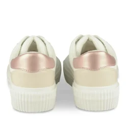 Baskets BLANC Femme Motif Uni Lacets