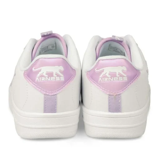 Baskets BLANC Femme Motif Uni Lacets
