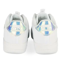 Baskets BLANC Femme Motif Uni Lacets