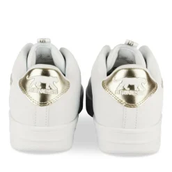 Baskets BLANC Femme Motif Uni Lacets