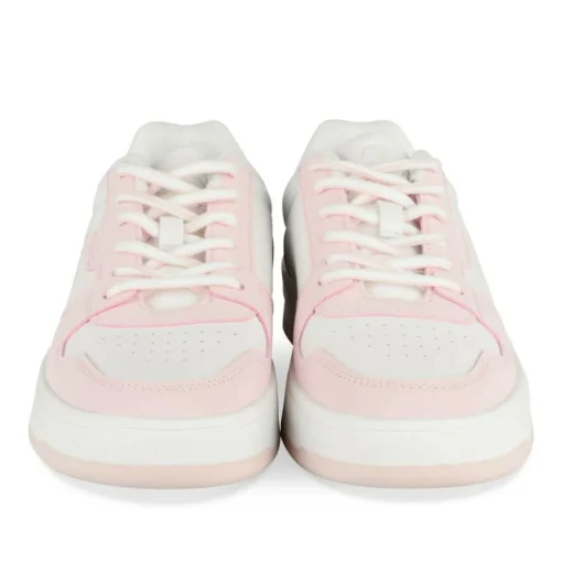 Baskets BLANC Femme Motif Uni Lacets