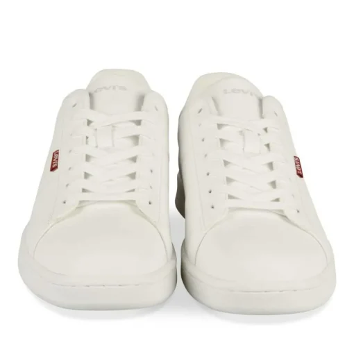 Baskets BLANC Femme Motif Uni Lacets