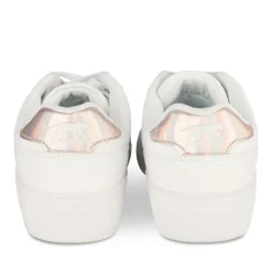Baskets BLANC Femme Motif Uni Lacets