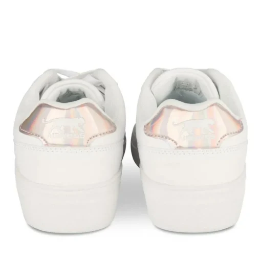 Baskets BLANC Femme Motif Uni Lacets