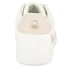 Baskets BLANC Femme Motif Uni Lacets