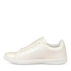 Baskets BLANC Femme Motif Uni Lacets