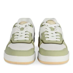 Baskets BLANC Femme Motif Uni Lacets
