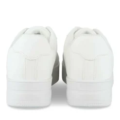 Baskets BLANC Femme Motif Uni Lacets