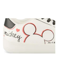 Baskets BLANC Femme Motif Uni Lacets