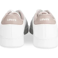 Baskets BLANC Femme Motif Uni Lacets
