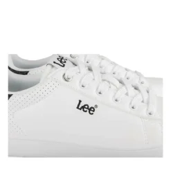 Baskets BLANC Femme Motif Paillettes Lacets