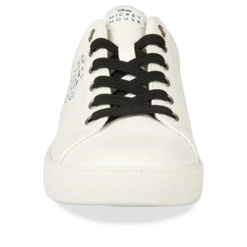Baskets BLANC Femme Motif Uni Lacets