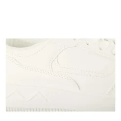 Baskets BLANC Femme Motif Uni Lacets