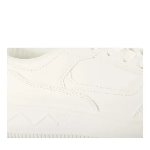 Baskets BLANC Femme Motif Uni Lacets