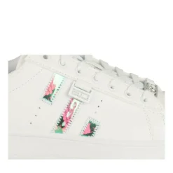 Baskets BLANC Femme Motif Uni Lacets
