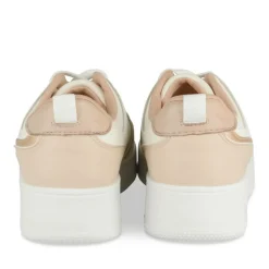 Baskets BLANC Femme Motif Uni Lacets