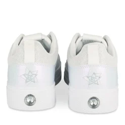 Baskets BLANC Femme Motif Uni Lacets