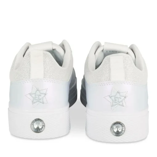 Baskets BLANC Femme Motif Uni Lacets