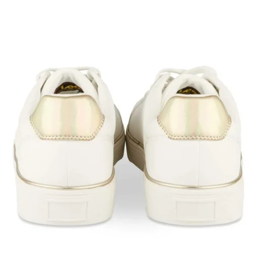 Baskets BLANC Femme Motif Animal Lacets
