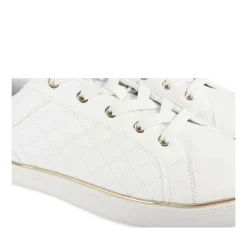 Baskets BLANC Femme Motif Uni Lacets