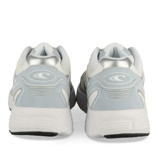 Baskets BLANC Femme Motif Uni Lacets