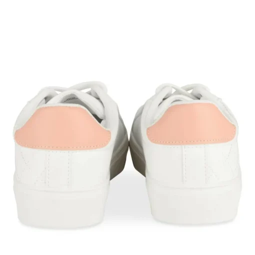 Baskets BLANC Femme Motif Uni Lacets