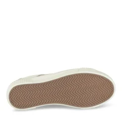 Baskets BLANC Femme Motif Uni Lacets