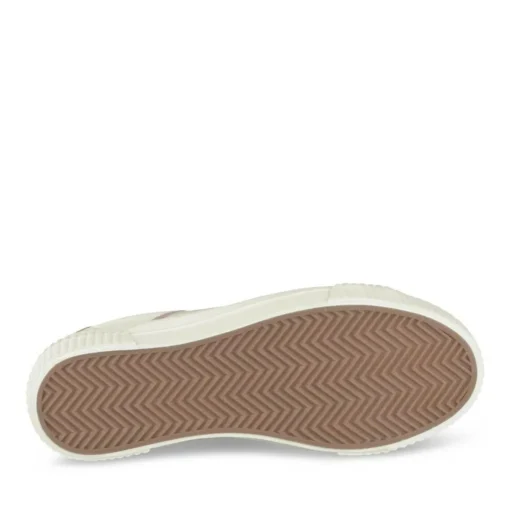Baskets BLANC Femme Motif Uni Lacets