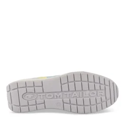 Baskets BLANC Femme Motif Paillettes Lacets