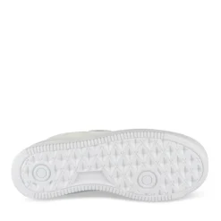 Baskets BLANC Femme Motif Paillettes Lacets