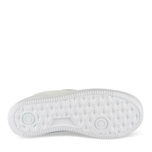 Baskets BLANC Femme Motif Paillettes Lacets