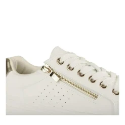 Baskets BLANC Femme Motif Iridescent Lacets