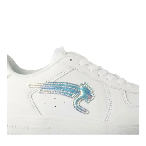 Baskets BLANC Femme Motif Uni Lacets