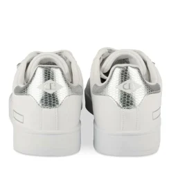Baskets BLANC Femme Motif Multicolore Lacets