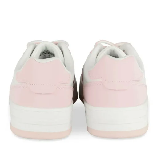 Baskets BLANC Femme Motif Uni Lacets