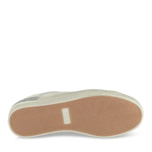Baskets BLANC Femme Motif Iridescent Lacets