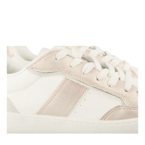 Baskets BLANC Femme Motif Uni A Enfiler