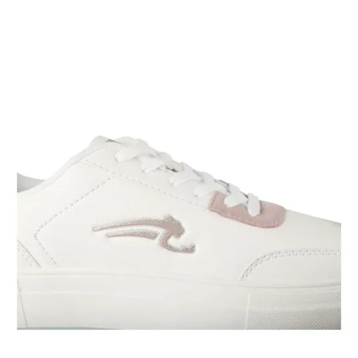 Baskets BLANC Femme Motif Uni Lacets