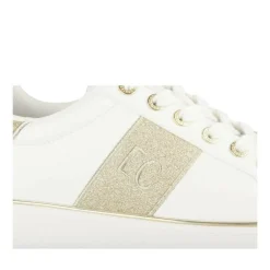 Baskets BLANC Femme Motif Uni Lacets