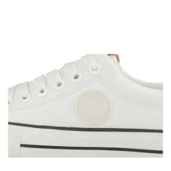 Baskets BLANC Femme Motif Uni Lacets