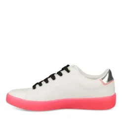 Baskets BLANC Femme Motif Uni Lacets