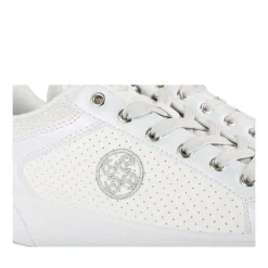 Baskets BLANC Femme Motif Uni Lacets