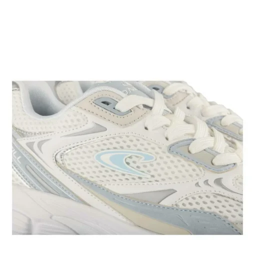 Baskets BLANC Femme Motif Uni Lacets