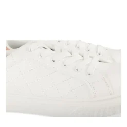 Baskets BLANC Femme Motif Uni Lacets