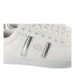 Baskets BLANC Femme Motif Multicolore Lacets